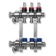 Коллектор Sanha нержавеющая сталь с расходомерами и термостическим клапаном