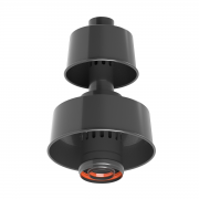 Оголовок с ветрозащитой 60/100 черный KRATS