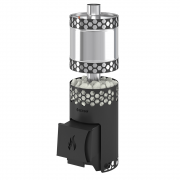 Печь для бани Везувий Черная Пчелка с баком