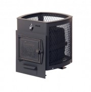 Печь банная чугунная Сибирь-15 Чугунная дверца без ВТК (Сетка)