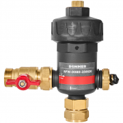 Магнитный сепаратор шлама ROMMER для настенных котлов НР 3/4 x НГ 3/4 корпус- композит