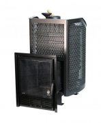 Печь для бани Сибирь 20 ПРО Панорамная дверца (Сетка)