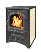 Печь-камин Везувий ПК-01 (205) c плитой бежевая 12 кВт