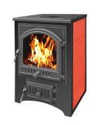 Печь-камин Везувий ПК-01 (205) c плитой красная 12 кВт