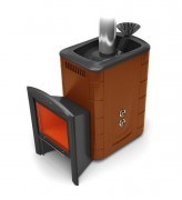 Печь для бани Термофор Гейзер 2014 Inox Витра ЗК ТО терракота