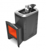 Печь для бани Термофор Гейзер Супер Inox Витра ЗК антрацит