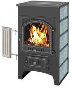 Печь-камин Везувий ПК-02 (205) с плитой и т/о, т/х 12 кВт