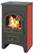 Печь-камин Везувий ПК-02 (205) с плитой красная 12 кВт