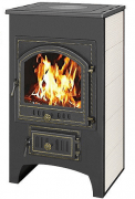 Печь-камин Везувий ПК-02 (205) с плитой бежевая 12 кВт