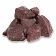 Камни для бани Малиновый кварцит колотый 20 кг, мелкий (50-90мм)
