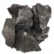 Камни для бани Хакасинтерсервис пироксенит "Черный принц" колотый, средний 18 кг