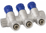 Коллектор Profactor латунный в/н с регулир. вентилями 3/4"х16 (2)