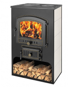 Печь-камин Везувий ПК-03 (224) с плитой бежевый 12 кВт