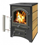 Печь-камин Везувий ПК-02 (205) с плитой и т/о песчаник 12 кВт