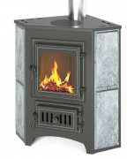 Печь-камин Везувий ПК-01 (220) с конфоркой угловой талькохлорит
