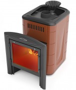 Печь для бани Термофор Гейзер Мини 2016 Inox Витра ЗК терракота