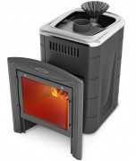 Печь для бани Термофор Гейзер Мини 2016 Carbon Витра ЗК антрацит