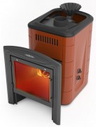 Печь для бани Термофор Гейзер Мини 2016 Carbon Витра ЗК ТО терракота