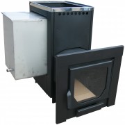 Печь для бани Варвара "Паленица" навес. пан. дв. удл. топка