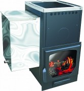 Печь для бани Варвара "Паленица" навес. пан. дв. укор. топка