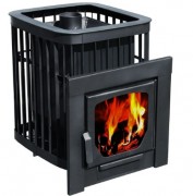 Печь для бани Варвара "Каменка" пан. дверь укор. топка