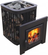 Печь для бани Варвара "Каменка Мини" с конт. панор. дверь