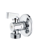 Кран шаровой угловой хром. с металлической ручкой 1/2"х3/4" PFBAV355