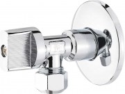 Кран шаровой угловой хром. с металлической ручкой 1/2"х3/4" PFBAV358