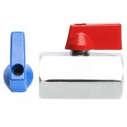 Кран шаровой MINI 1/2" г/г (красная и синяя ручки)