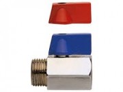 Кран шаровой MINI 1/2" г/ш (красная и синяя ручки)