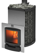 Печь для бани Теплодар Домна-Сетка 20 ЛК Панорама