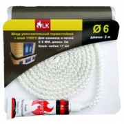 Шнур термостойкий (2 м/п) 6 мм+клей 17 мл