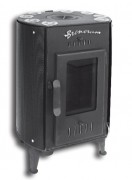 Печь отопительная Бренеран-Канадка плюс АОТ-04 в сетке чёрная