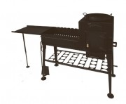 Мангал Buran-2 (мангал + печь) с крышкой и полкой