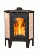 Печь-камин Бавария угловая с плитой