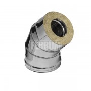 Сэндвич-колено 135° (304/0,8мм + нерж.) Ferrum