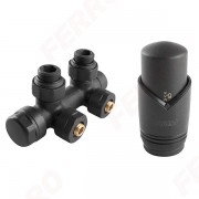 Комплект термостатический угловой GT33 антрацит Ferro