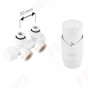 Комплект термостатический угловой GT30 белый Ferro