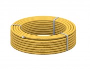 Труба для газа гофрированная из нержавеющей стали Stahlmann 15А, отожженная в оболочке желтая