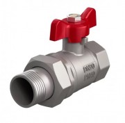 Кран шаровый полнопроходной с полусгоном ROYAL Thermo Yorhe 1/2" вн-нар, бабочка