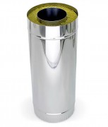 Сэндвич-труба (вставка) L-500 мм из нерж. ст. 430-430-1,0-0,5 мм, утепл. 50 мм