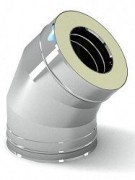 Сэндвич-Колено (Отвод) 45 из нерж. ст. 304-430-0,5-0,5 мм,  утеп. 30 мм