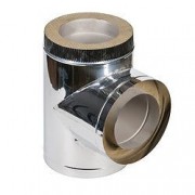 Сэндвич-Тройник 90 из нерж. ст. 430-0,8 мм, утепл. 50 мм