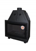 Каминная топка Экокамин Альфа 700-150 чёрный шамот принтинг