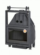 Каминная топка Экокамин Альфа 700K с контргрузом черный шамот