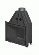 Каминная топка Экокамин Альфа 800 B черный шамот