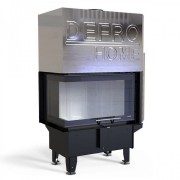 Каминная топка DEFRO HOME RIVA SM BL G SHORT угловая с водяным контуром и подъемом стекла вверх