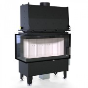 Каминная топка Defro Home RIVA ME BL SHORT угловая, с водяным контуром