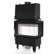 Каминная топка Defro Home RIVA SM BP SHORT угловая, с водяным контуром