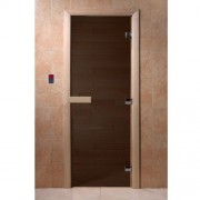 Дверь для бани Fireway 1800x700 мм осина, бронза мат (стекло 8 мм, 3 петли)
